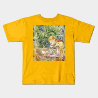 Reading girl sketch Kids T-Shirt